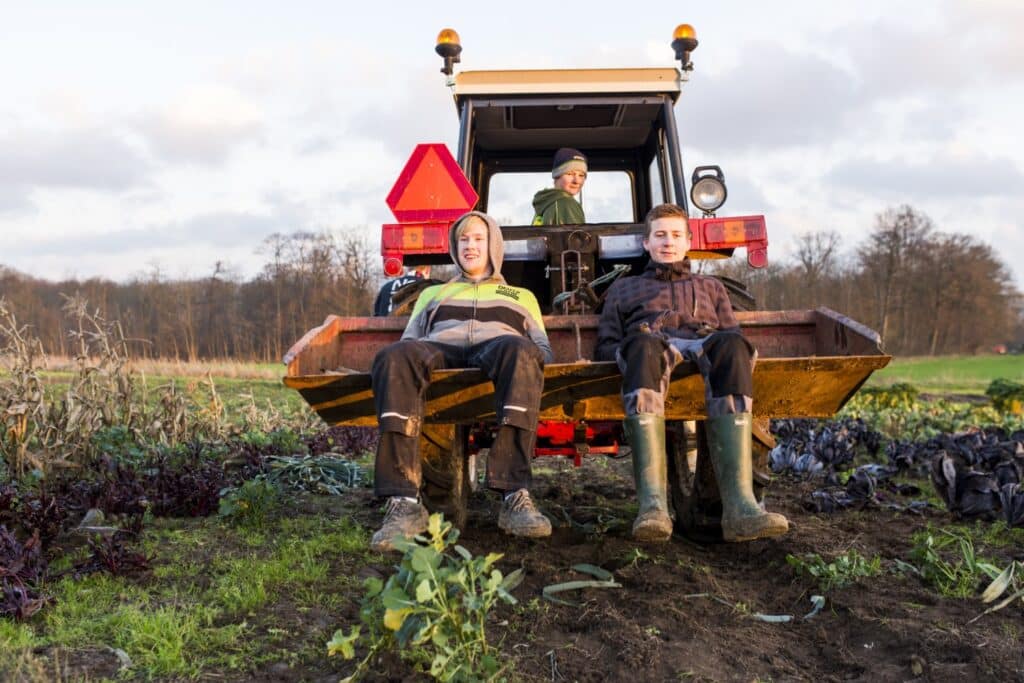 landbrugsefterskole i traktor